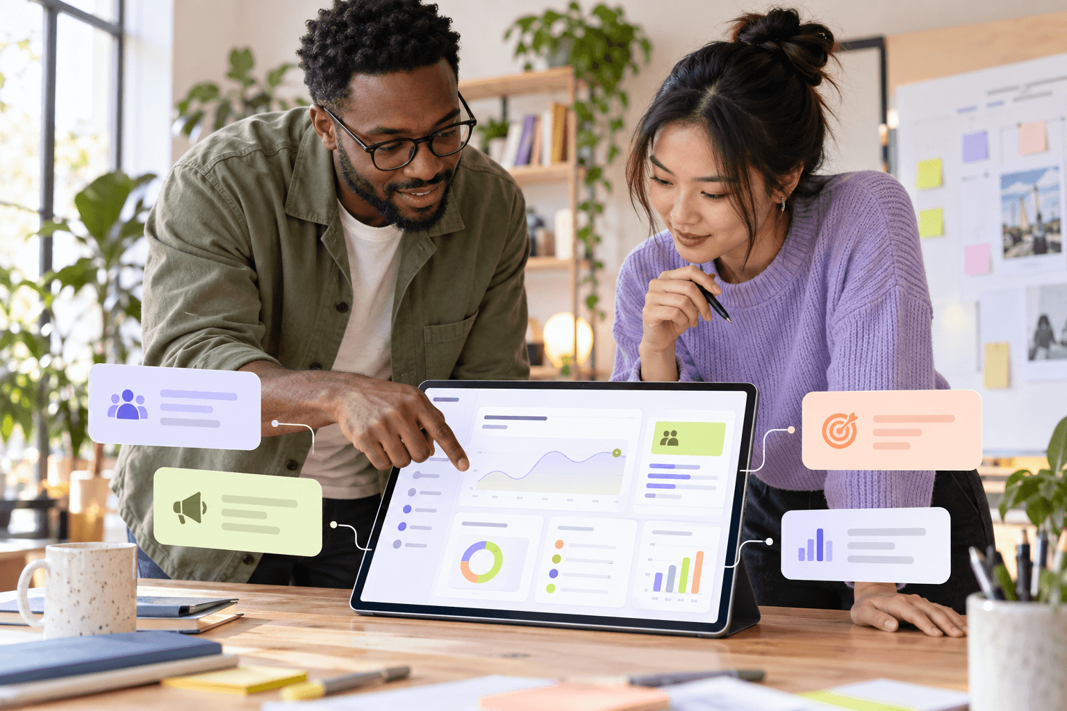 Product builders reviewing embedded Buddy audience and campaign modules